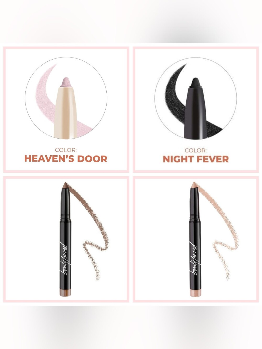Beauty For Real (4 Pack) Gel Eyeliner Duo & Eyeshadow Stick Duo
